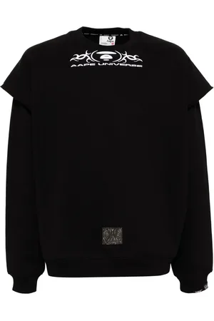 A Bathing Ape Logo-patch embroidered sweatshirt