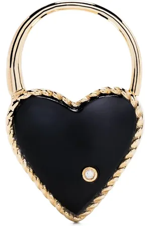 YVONNE LÉON Creole Cadenas Coeur diamond earring