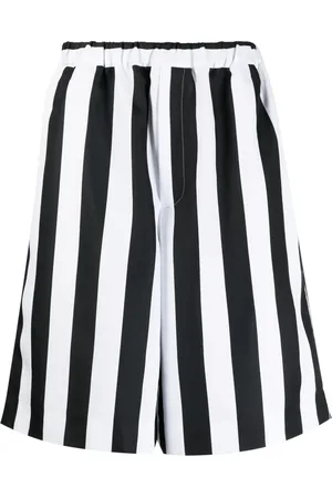 Comme des Garçons Striped-print knee-length shorts