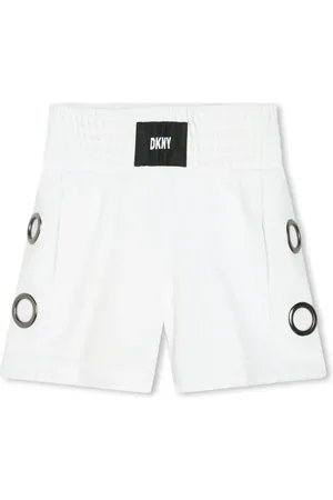 DKNY Logo-appliqué cotton shorts