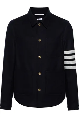 Thom Browne 4-Bar felted shirt jacket