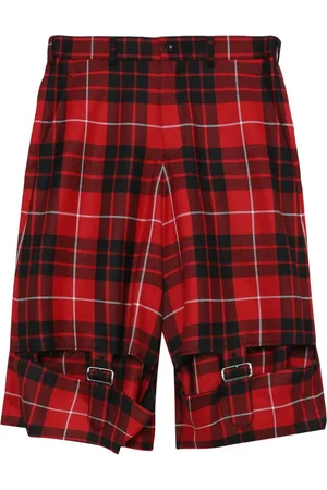 Comme des Garçons Tartan-check wool shorts