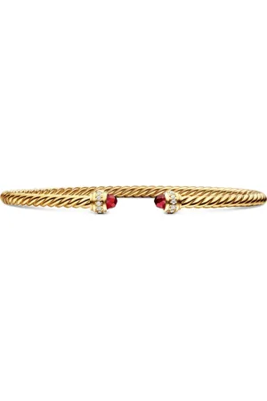 David Yurman 18kt yellow Classic Cablespira diamond bracelet (3mm)