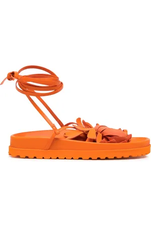 Silvia Tcherassi Idania floral-appliqué leather sandals