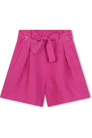 Chloé Tie-fastening linen shorts