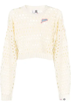 A Bathing Ape Open-knit cropped jumper
