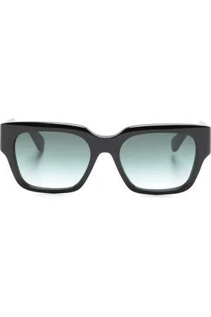 Chloé Logo-print rectangle-frame sunglasses