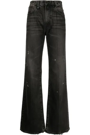 R13 Paint-splatter detail jeans