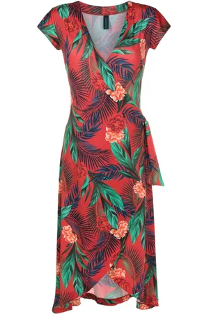 Lygia & Nanny Falcão botanical-print wrap dress