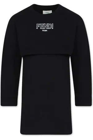 Fendi Logo-embroidered layered dress
