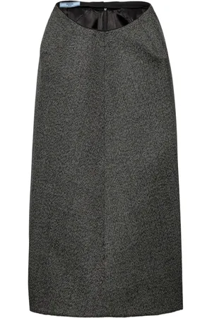 Prada Mouliné midi skirt