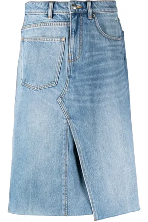 Tory Burch Deconstructed denim skirt