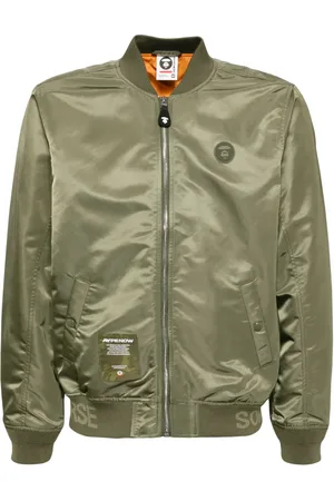 A Bathing Ape Logo-patch bomber jacket