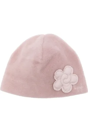 Il gufo Floral-appliqué beanie
