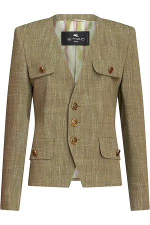 Etro Slub-effect single-breasted jacket