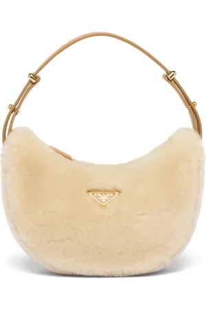 Prada Arqué shearling shoulder bag