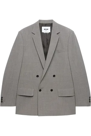 Msgm Double-breasted m??lange-effect blazer