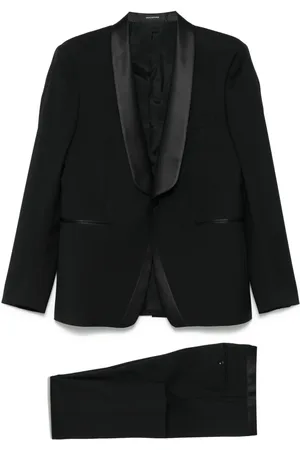 TAGLIATORE Satin-trim suit