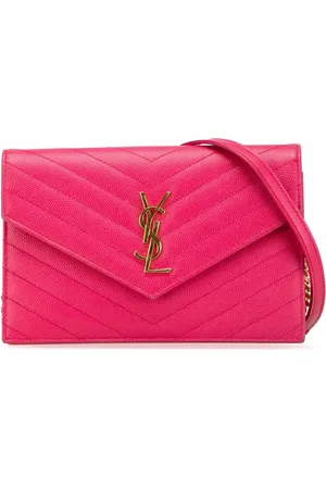 Saint Laurent 2018 Grain De Poudre Cassandre Envelope Wallet on Chain crossbody bag
