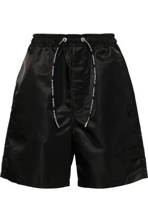 A Bathing Ape Logo-embroidered relaxed-fit shorts