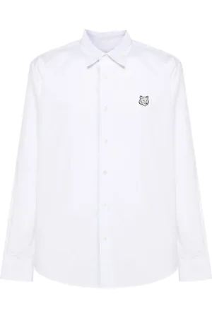 Maison Kitsuné Fox-patch cotton shirt