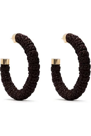 Jacquemus Les créoles Raphia hoop earrings