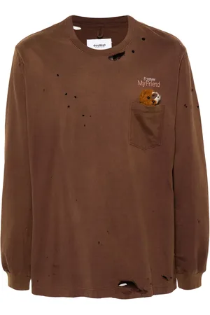 DOUBLET Bear-appliqué cotton sweatshirt