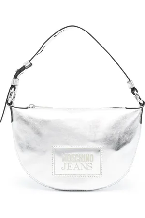 Moschino Logo-appliqué leather shoulder bag