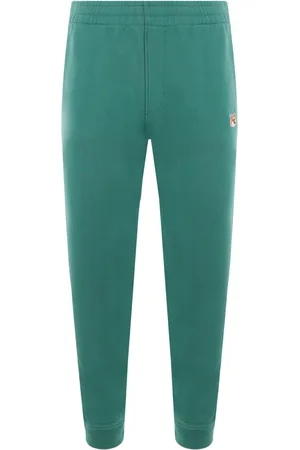 Maison Kitsuné Embroidered-logo cotton joggers