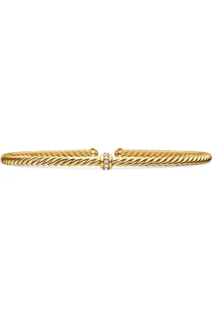 David Yurman 18kt yellow Classic Station diamond bracelet (3mm)