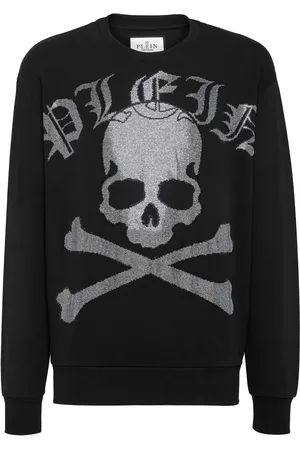 Philipp Plein Crystal-embellished skull sweatshirt