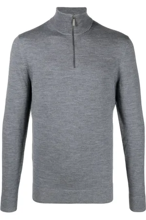 Calvin Klein Embroidered-logo wool jumper