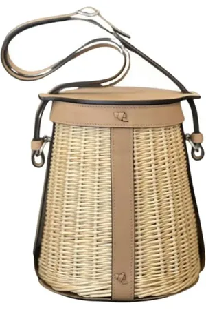 Hermès Swift Wicker Sac Farming Picnic Bag, Chai
