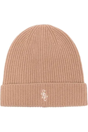 Sporty & Rich Logo-embroidered ribbed-knit beanie