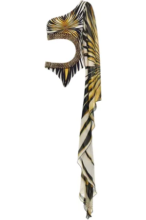 Roberto Cavalli Ray of Gold-print swimsuit