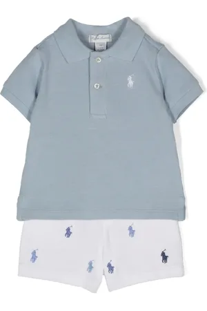 Ralph Lauren Poly Pony-embroidered cotton shorts set