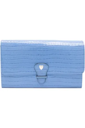 ASPINAL OF LONDON Crocodile-embossed travel wallet