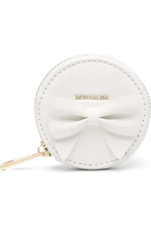 MONNALISA Bow-detail leather wrist bag