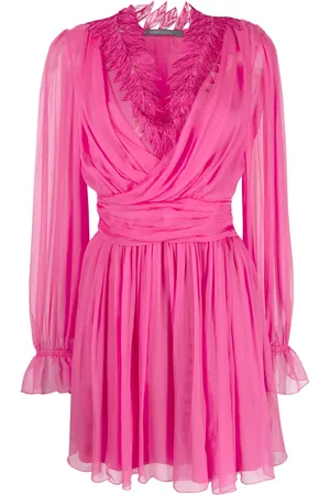 Alberta Ferretti Ramage-lace silk mini dress