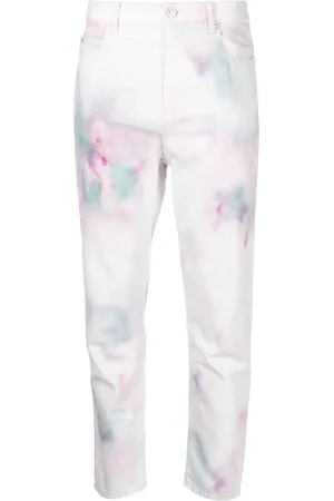 Isabel Marant Abstract-print cropped trousers