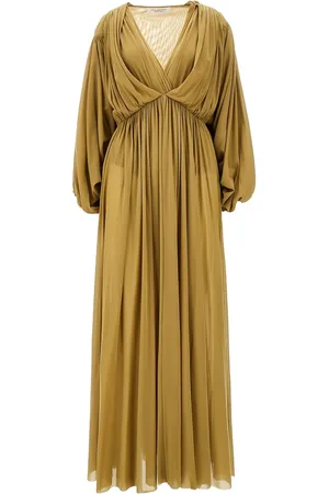 Serafini Puff-sleeve maxi dress