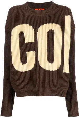 Colville Ribbed intarsia-knit logo jumper