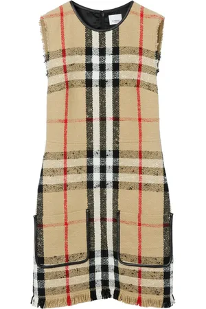 Burberry Check boucl?? sleeveless dress