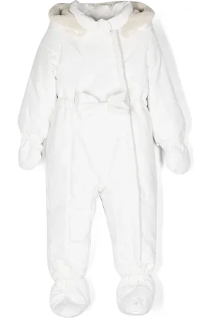 MONNALISA Bow-detail padded snowsuit