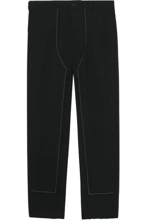 Comme des Garçons Decorative-stitching straight-leg trousers