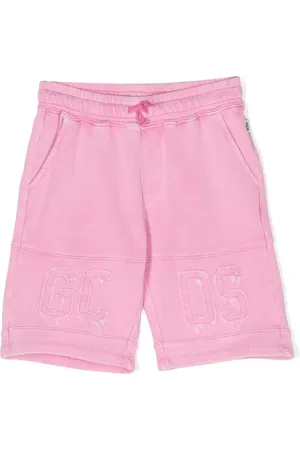 GCDS Logo-patch track shorts