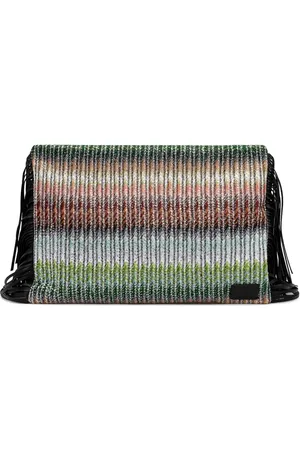 Missoni Fringed ribbed clutch