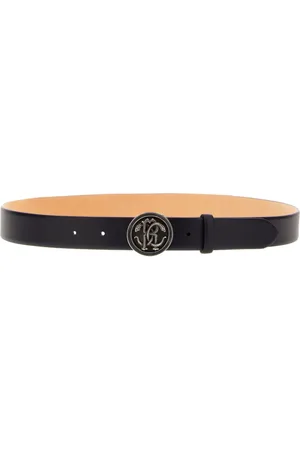 Roberto Cavalli Logo-buckle leather belt
