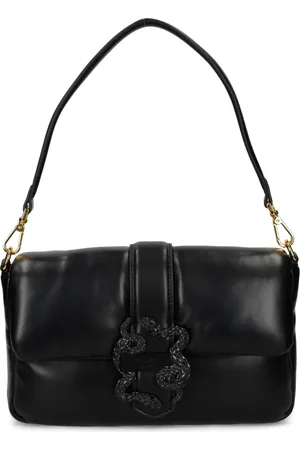 Roberto Cavalli Snake-buckle shoulder bag
