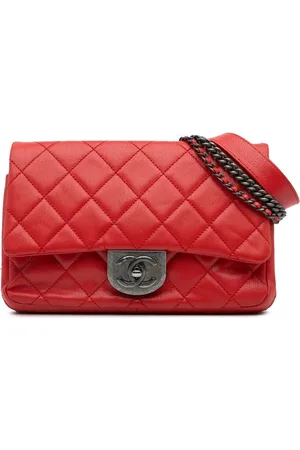 CHANEL 2016-2017 Small Quilted Goatskin Double Carry Waist Chain Flap satchel